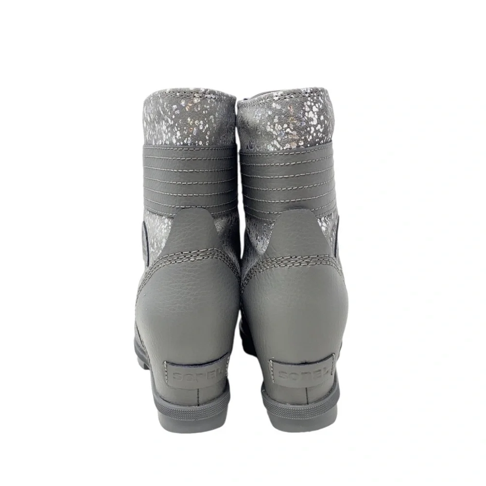 Sorel Lexie Glitter Wedge Lace Up Ankle Boots 3